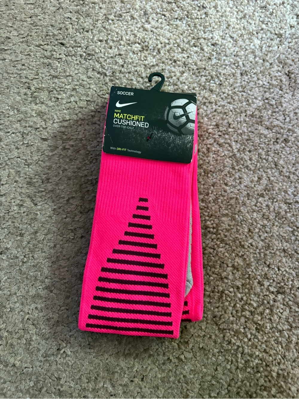 Nike Pink Matchfit Cushioned Soccer Socks
